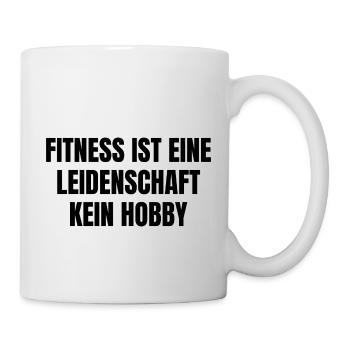 Fitness ist Leidenschaft - Tasse - Weiß - Rechts
