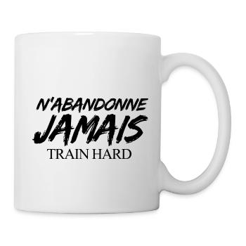 n'abandonne jamais motivation fitness cadeau - Mug blanc - blanc - Droite