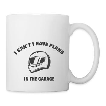 I Cant I Have Plans In The Garage - Mug blanc - blanc - Droite