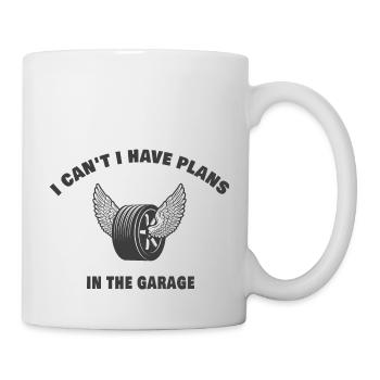 I Cant I Have Plans In The Garage - Mug blanc - blanc - Droite