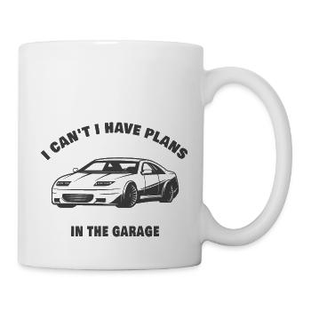 I Cant I Have Plans In The Garage - Mug blanc - blanc - Droite