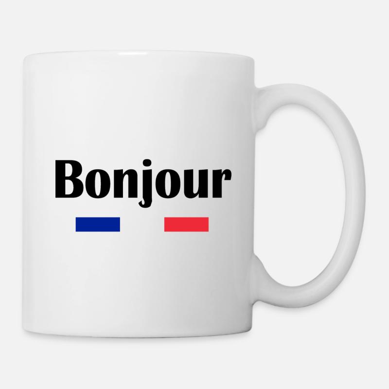 bonjour - Mug blanc - blanc
