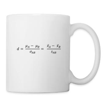 Cohen's d Effect Size Psychology Statistics - Mug - white - Right