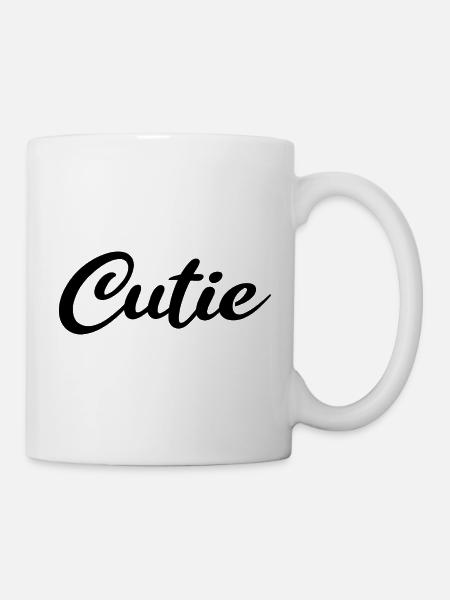 Cutie in black - Tasse - Weiß