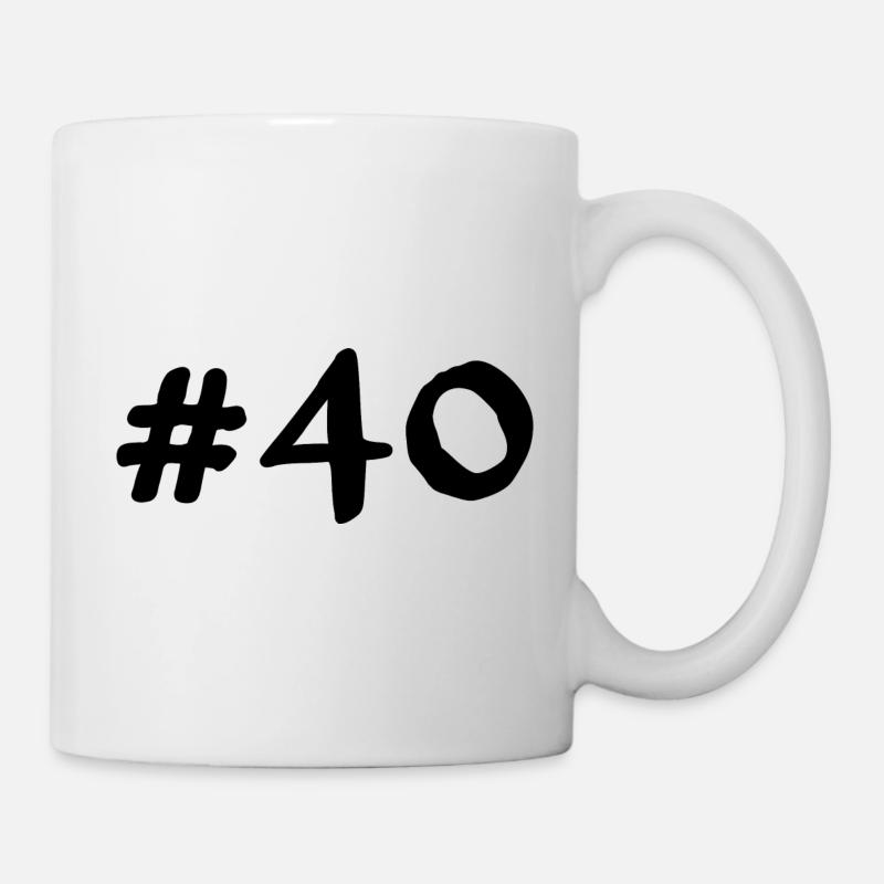 40 ANS. 40e ANNIVERSAIRE. ANNIVERSAIRE 40 ANS. 40 - Mug blanc - blanc