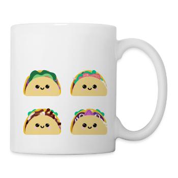 Les tacos Kawaii - Mug - white - Right