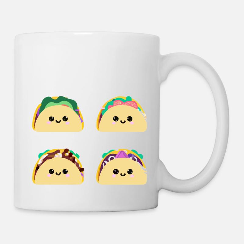 Les tacos Kawaii - Mug blanc - blanc