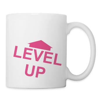 Level Up pink arrow - Mug - white - Right