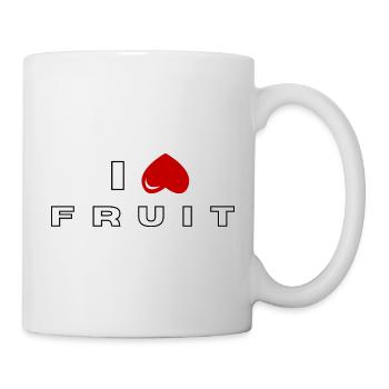 Ich hasse Obst - Tasse - Weiß - Rechts