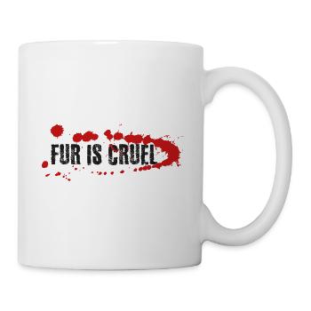 Pelz ist grausam - Tasse - Weiß - Rechts