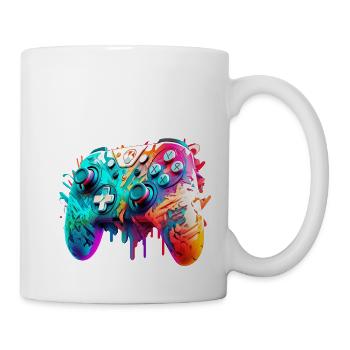 Neon Gaming Controller / Kontroller - Tasse - Weiß - Rechts