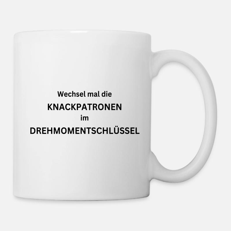 Knackpatronen wechseln Drehmomentschlüssel - KFZ - Tasse - Weiß
