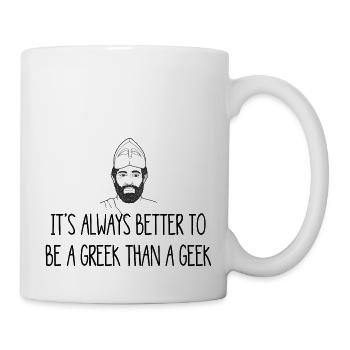 Allway better to be a Greek then a Geek - Mug - white - Right