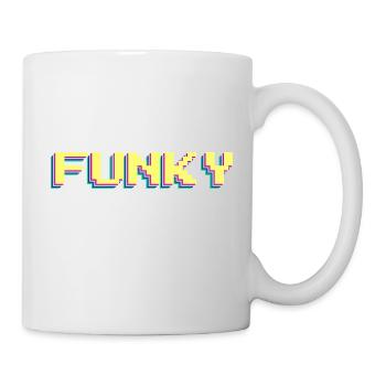 Funky 90s Pixel Word Colorful - Mug - white - Right