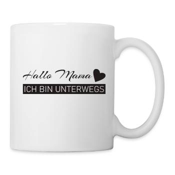 Hallo Papa - ich bin unterwegs - Tasse - Weiß - Rechts