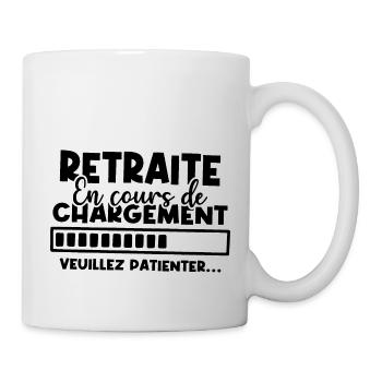 Retraite en cours de chargement - Mug blanc - blanc - Droite