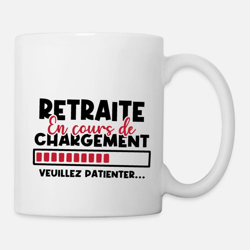 Retraite en cours de chargement - Mug blanc - blanc
