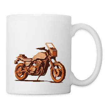 Motorcycle in a beautiful retro 8 bit vector graphics - Mug - white - Right