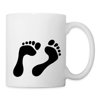 Footprints - Tasse - Weiß - Rechts