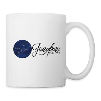 Sternzeichen Jungfrau Tierkreiszeichen Astrologie - Tasse - Weiß - Rechts