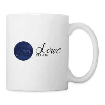 Sternzeichen Löwe Tierkreiszeichen Astrologie - Tasse - Weiß - Rechts