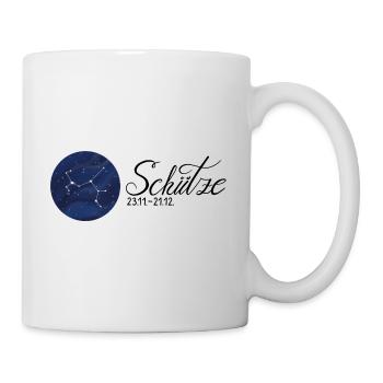 Sternzeichen Schütze Tierkreiszeichen Astrologie - Tasse - Weiß - Rechts