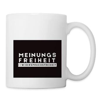 Meinungsfreiheit <> Widerspruchsfreiheit LWBS - Tasse - Weiß - Rechts