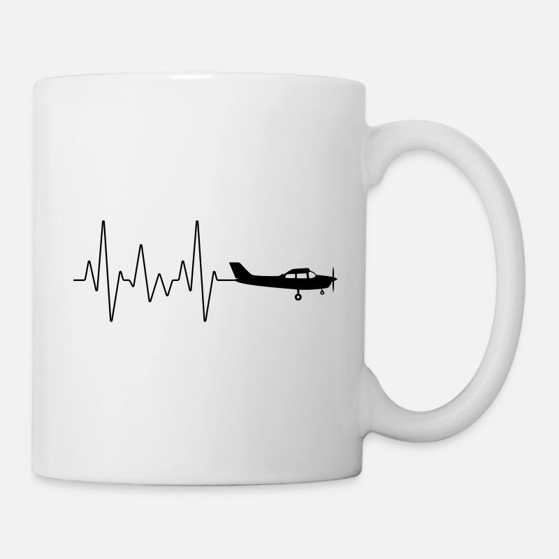 Heartbeat Cessna - Mug blanc - blanc