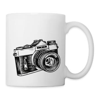 Appareil photo, Appareil photo vintage, Ancien appareil photo, Ancien - Mug blanc - blanc - Droite