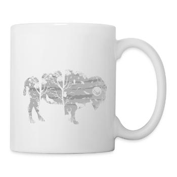 Bison sauvage - Mug blanc - blanc - Droite