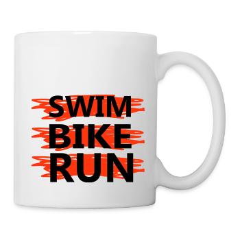 Triathlon Swim Bike Run Marathon - Tasse - Weiß - Rechts