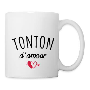 tonton d amour / cadeau humour tonton - Mug blanc - blanc - Droite