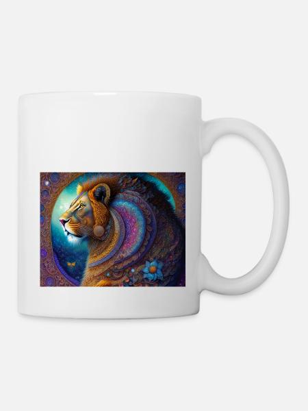 Löwe - Tasse - Weiß