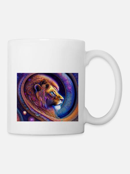 Löwe - Tasse - Weiß