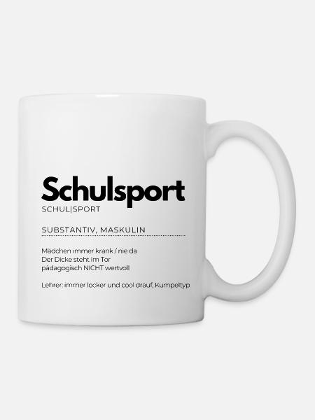 Definition Schulsport - Tasse - Weiß