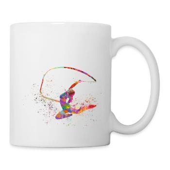 Exercice de gymnastique à l’aquarelle - Mug blanc - blanc - Droite