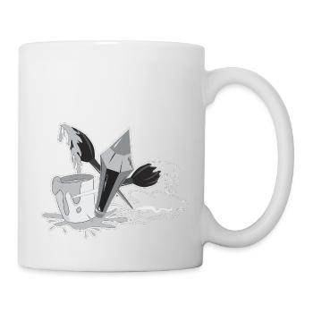 Pinsel Farbe Stift Maler Künstler Geschenk - Tasse - Weiß - Rechts