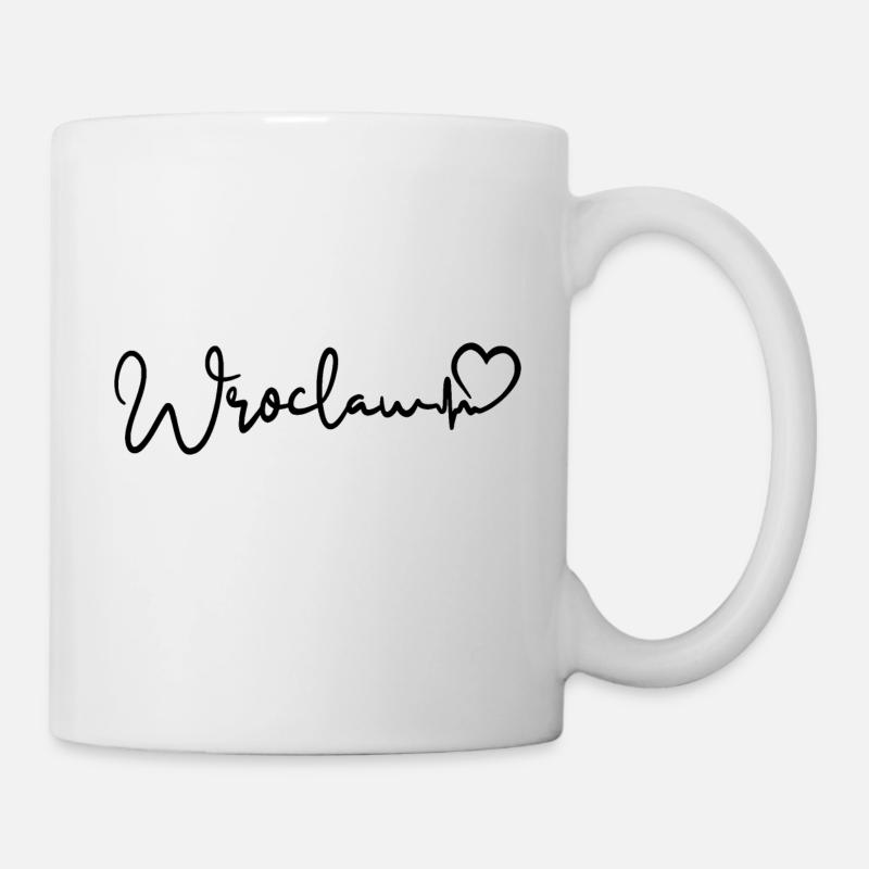 Wroclaw Herzschlag - Tasse - Weiß