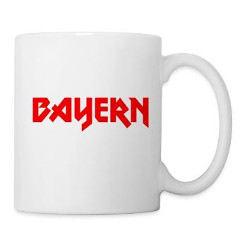 Modisches Heimat BAYERN Metal-Design - Tasse - Weiß - Rechts
