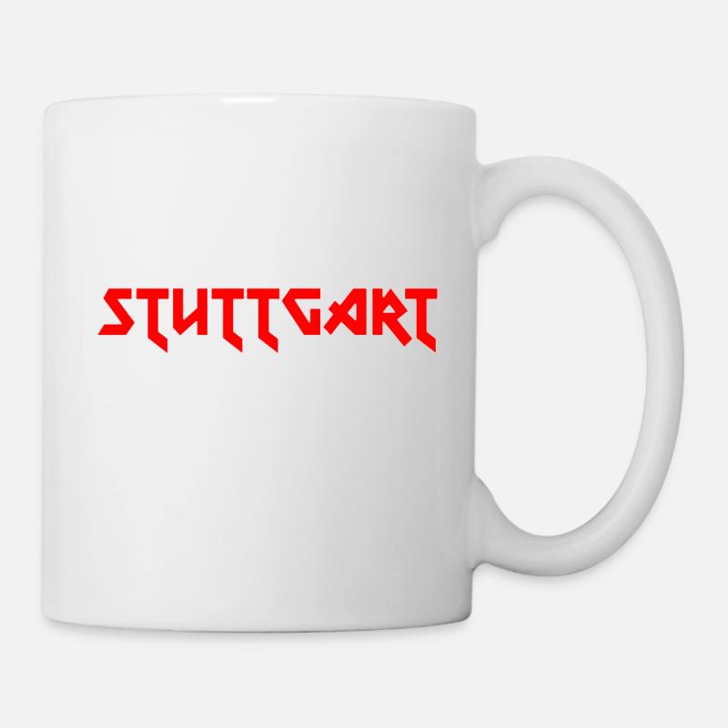 Maison à la mode STUTTGART design métallique - Mug blanc - blanc