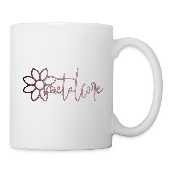 Metalcore mit Blume - Tasse - Weiß - Rechts