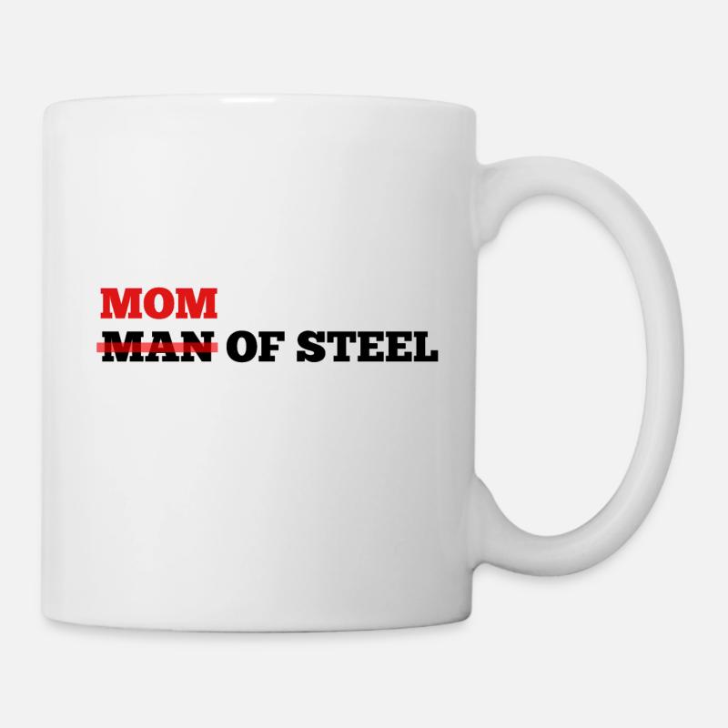 MOM d’acier, pas homme d’acier pour super mamans - Mug blanc - blanc