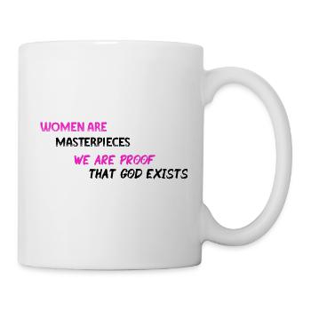 Femmes chef d'oeuvre - PNK BLK - Mug blanc - blanc - Droite