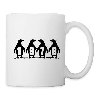 1978 Penguin Birthday Ice Bath Anniversary Party - Mug - white - Right