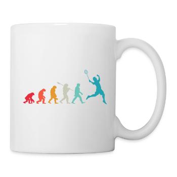 Badminton Evolution Gift for Badminton Players - Mug - white - Right