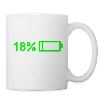 Endlich 18! Happy 18! Geburtstag Design - Tasse - Weiß - Rechts