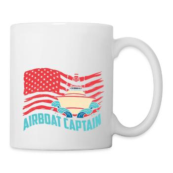 Airboat Captain Hydroplane Air Boat Propeller Swam - Mug blanc - blanc - Droite