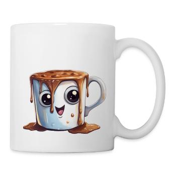 Kakao Wasserfarben Zeichnung - Tasse - Weiß - Rechts