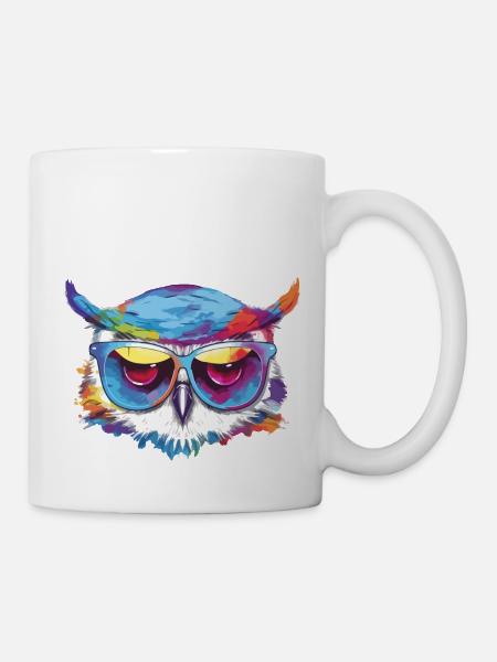 Kohl die Eule - Tasse - Weiß