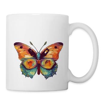 Leo the spectacled butterfly - Mug - white - Right